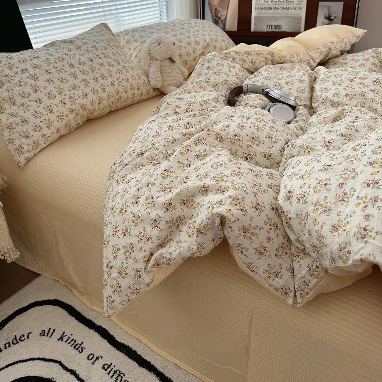 Duvet Cover Set A-class Ultra Soft Jacquard Double-layer Yarn