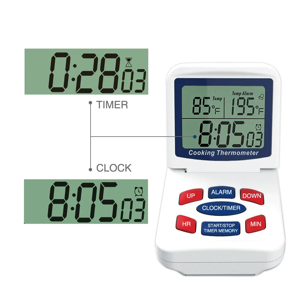 Wireless Meat Food Thermometer for Cooking Oven Grill BBQ Steak Turkey