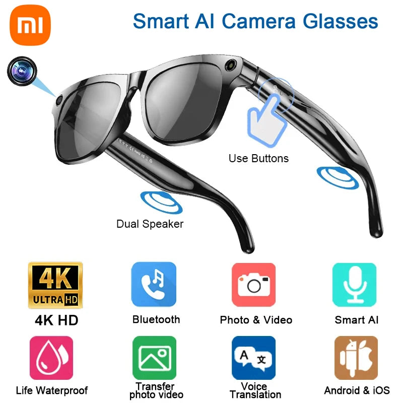 Xiaomi 4K HD AI Smart Glasses With Camera Bluetooth