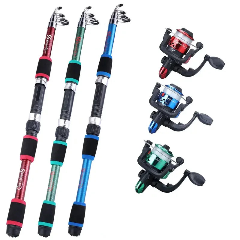 Fishing Pole Set Full Kits With Telescopic Fishing
