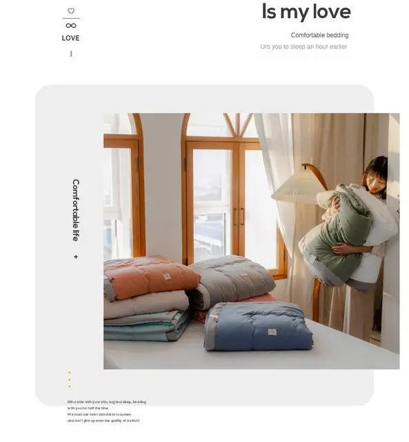 2025 New Japanese Polyester-Cotton Quilted Summer Duvet -