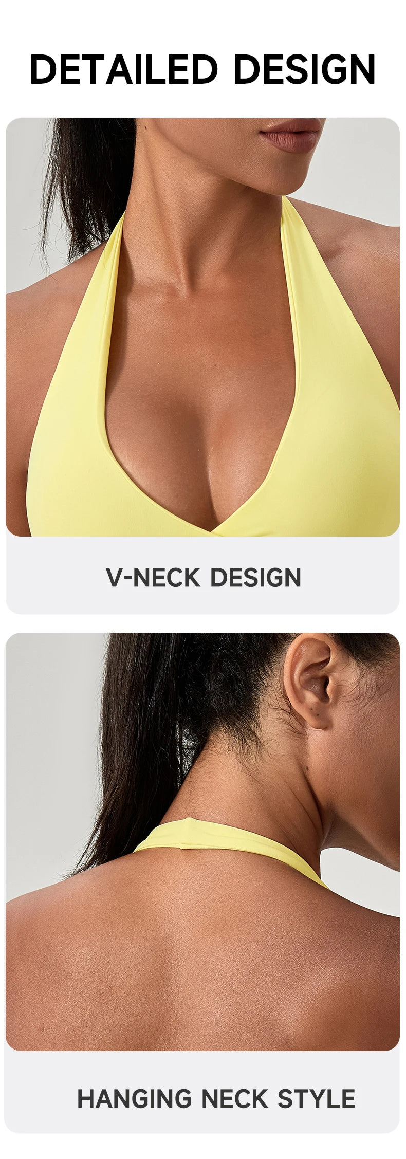 Sports Yoga Bra for Women Halter Neck with Stylish Back