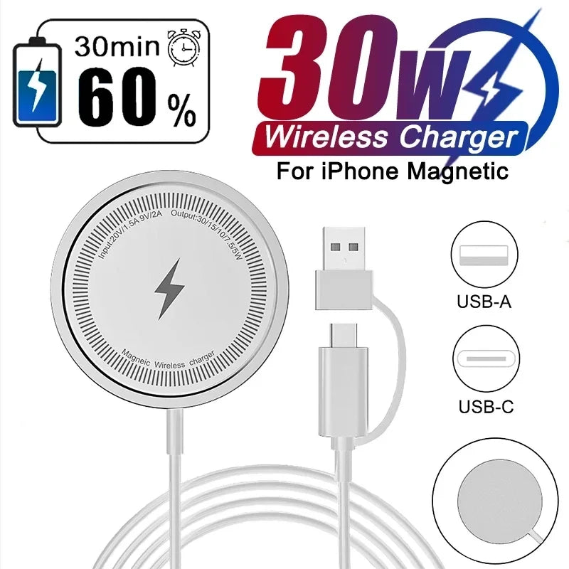 30W Magnetic Chargers Fast Wireless Charger