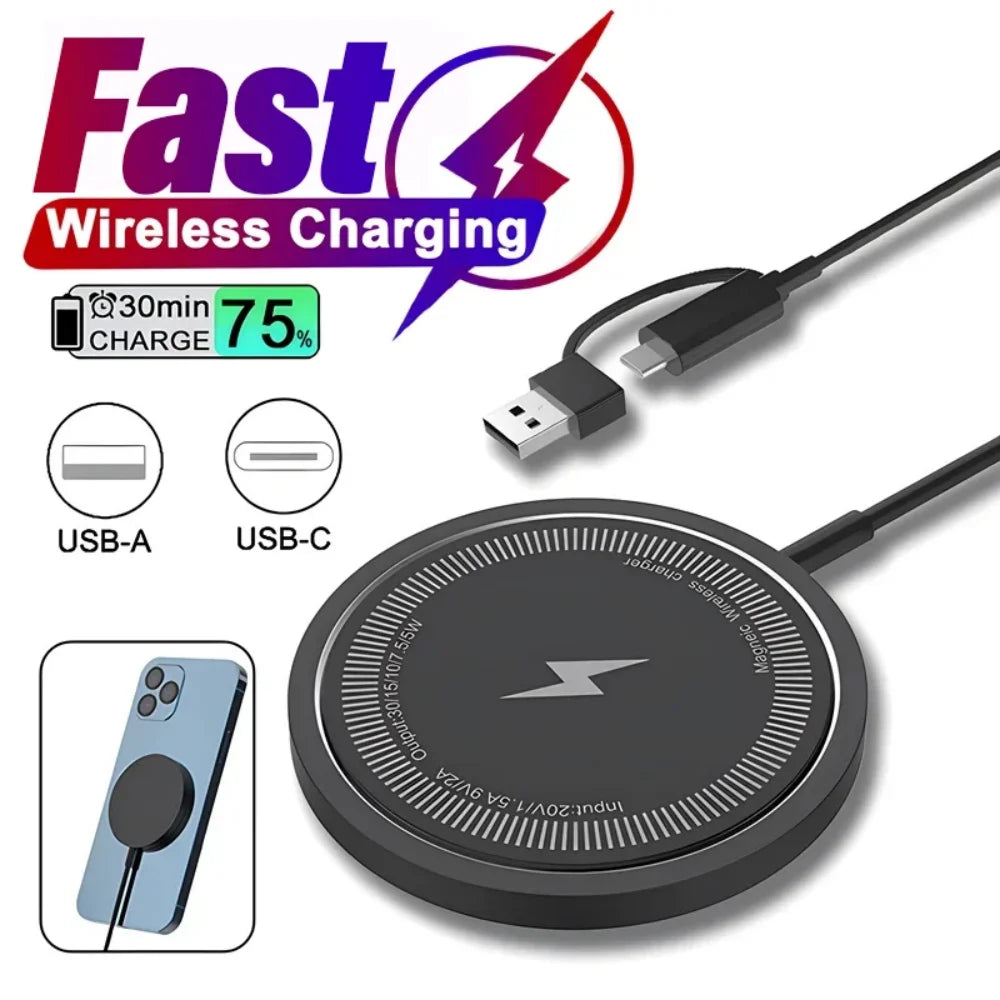 30w Magnetic Wireless Charger Pad for Macsafe iPhone 15 14 13 12 Pro
