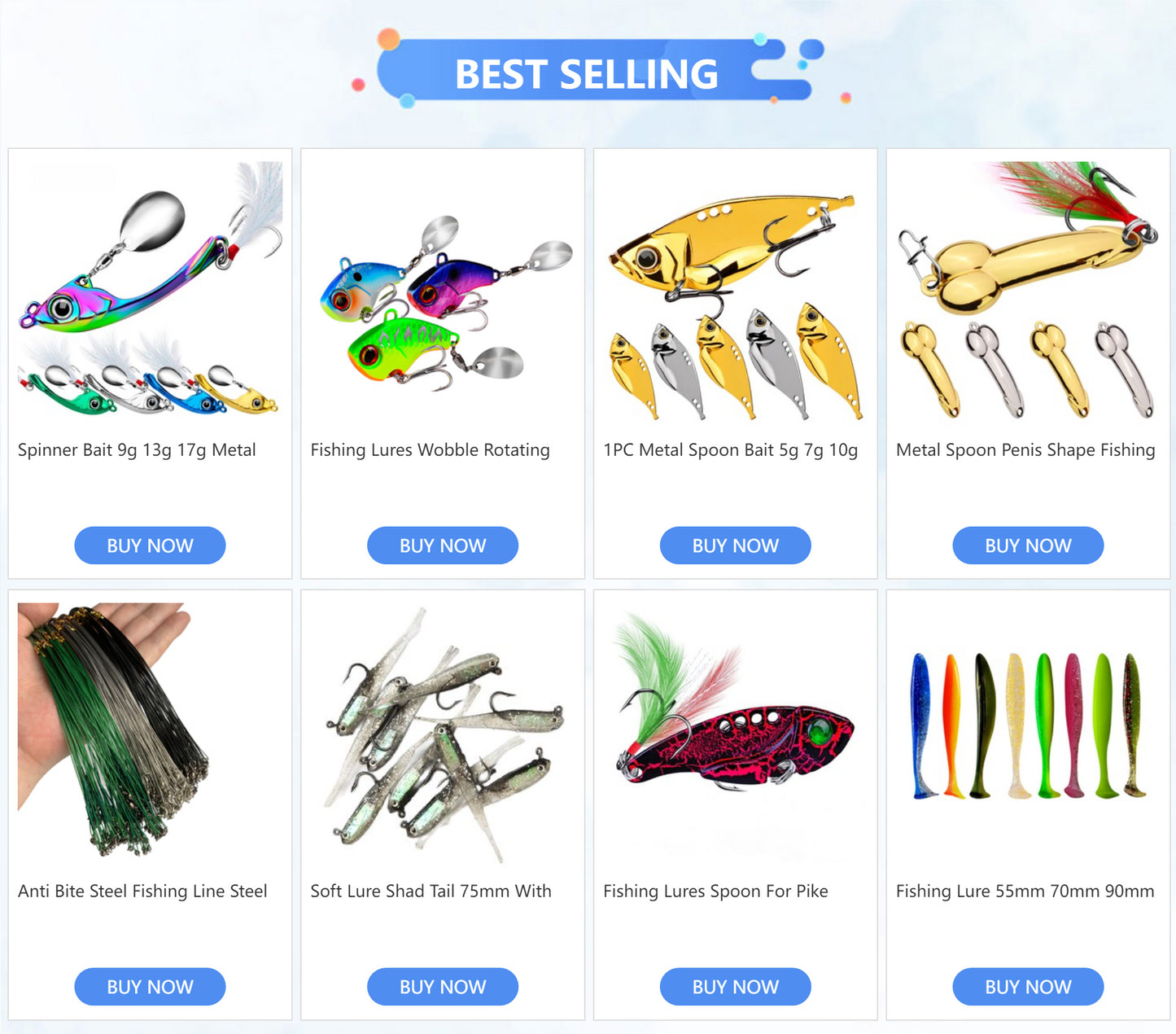 Fishing Lures Wobble Rotating Metal Vib Vibration