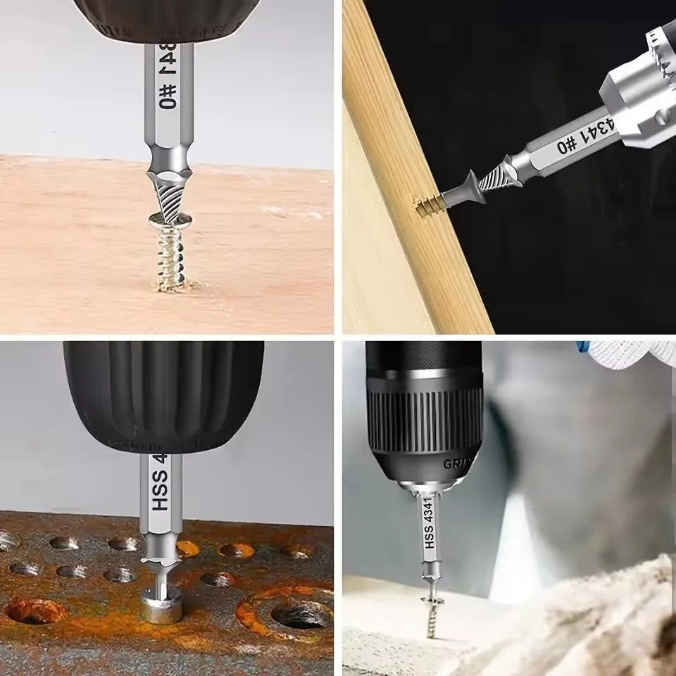 Damaged Screw Extractor Set HSS Drill Bit Stripped Broken