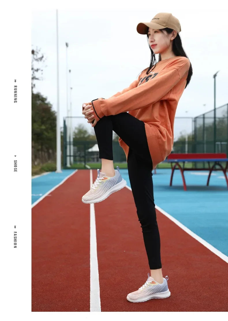 Women's Sports Shoes Spring 2025 New Knitted Casual Fashionable