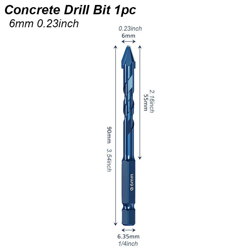 Masonry Concrete Spiral Drill Bit Eccentric for Glass Ceramic