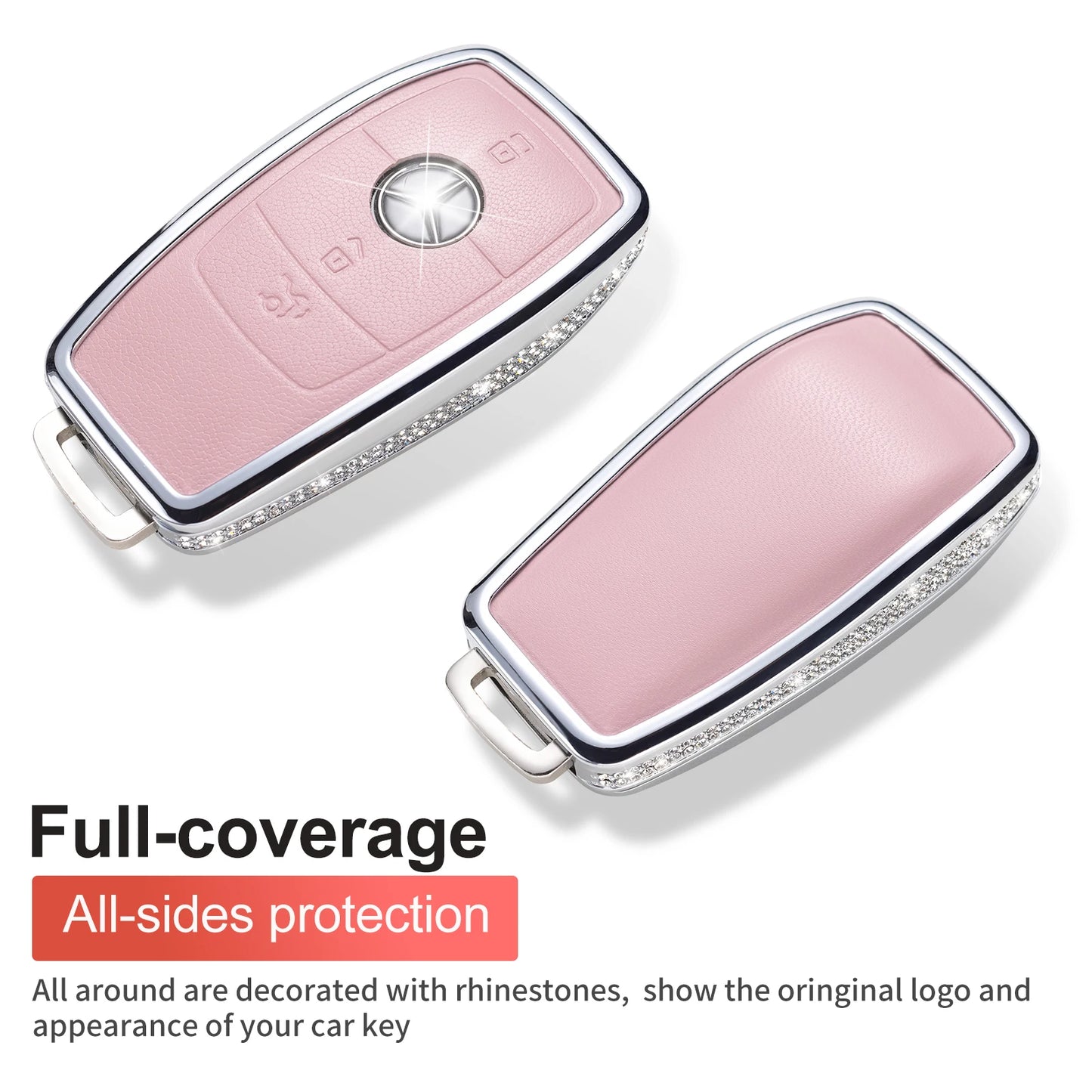 for Mercedes Benz Key Fob Cover with Keychain,