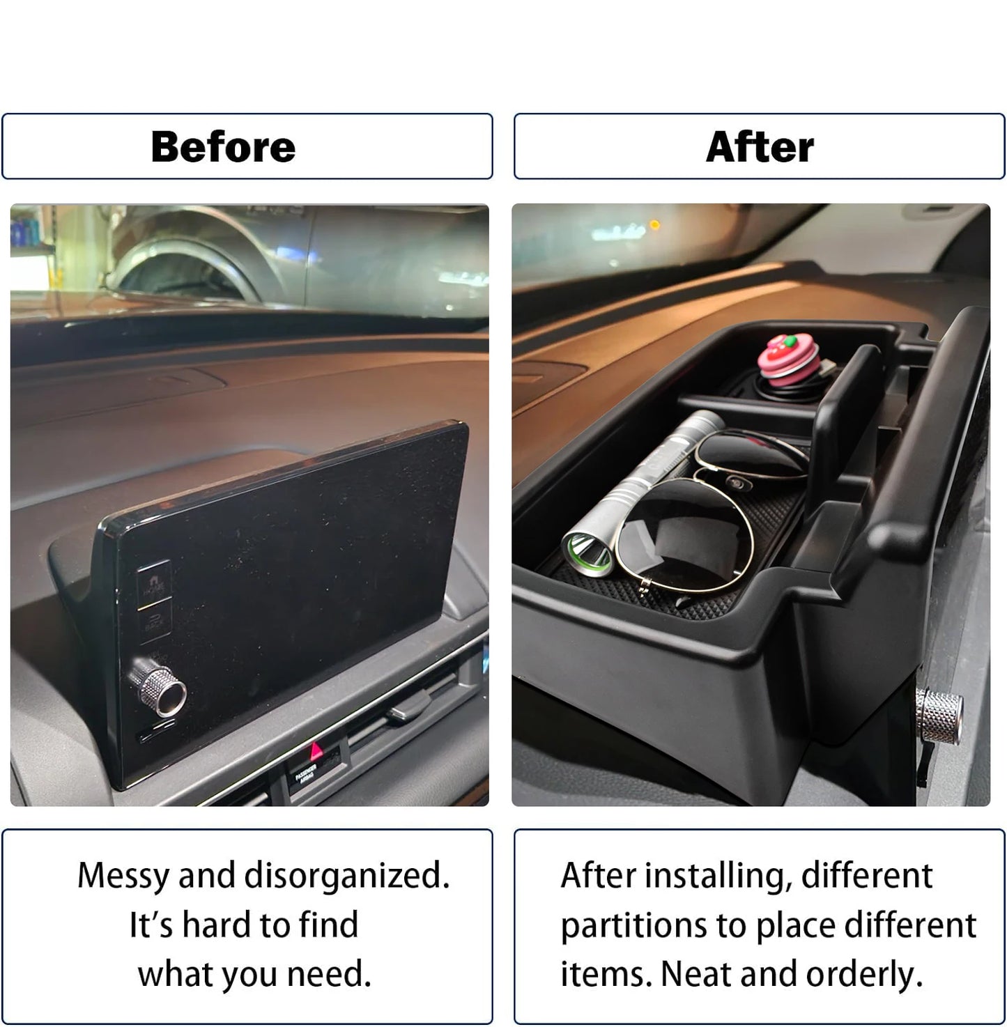 Compatible with Honda Pilot 2023 2024 2025 Center Console Dashboard Tray