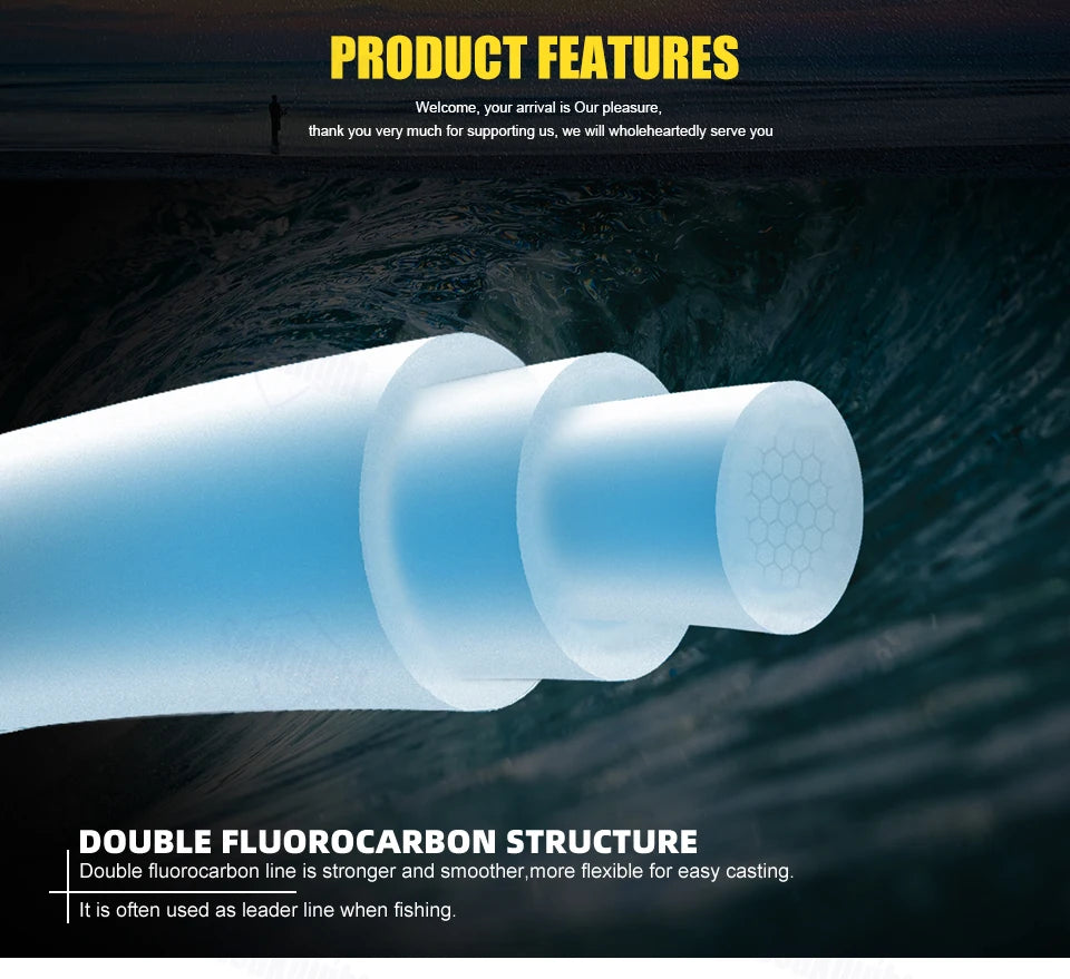 SeaKnight Brand MANSTER T2 Series 100% Fluorocarbon Fishing Line 100M