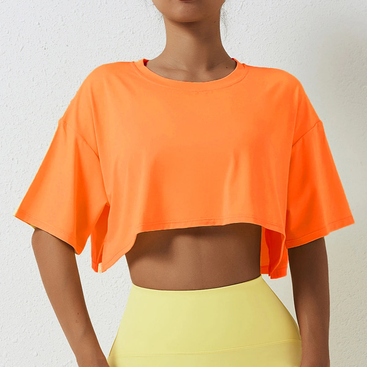 Cotton Women Short Sleeve Dance Running Clothes Yoga