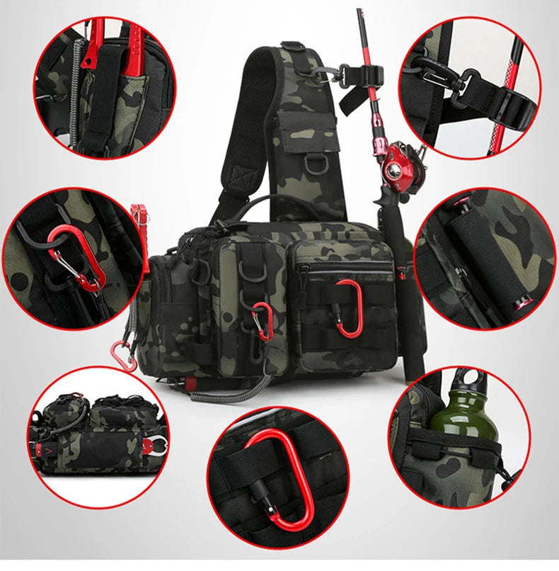 Fishing Tackle Backpack Lure Box Gear Storage Bag