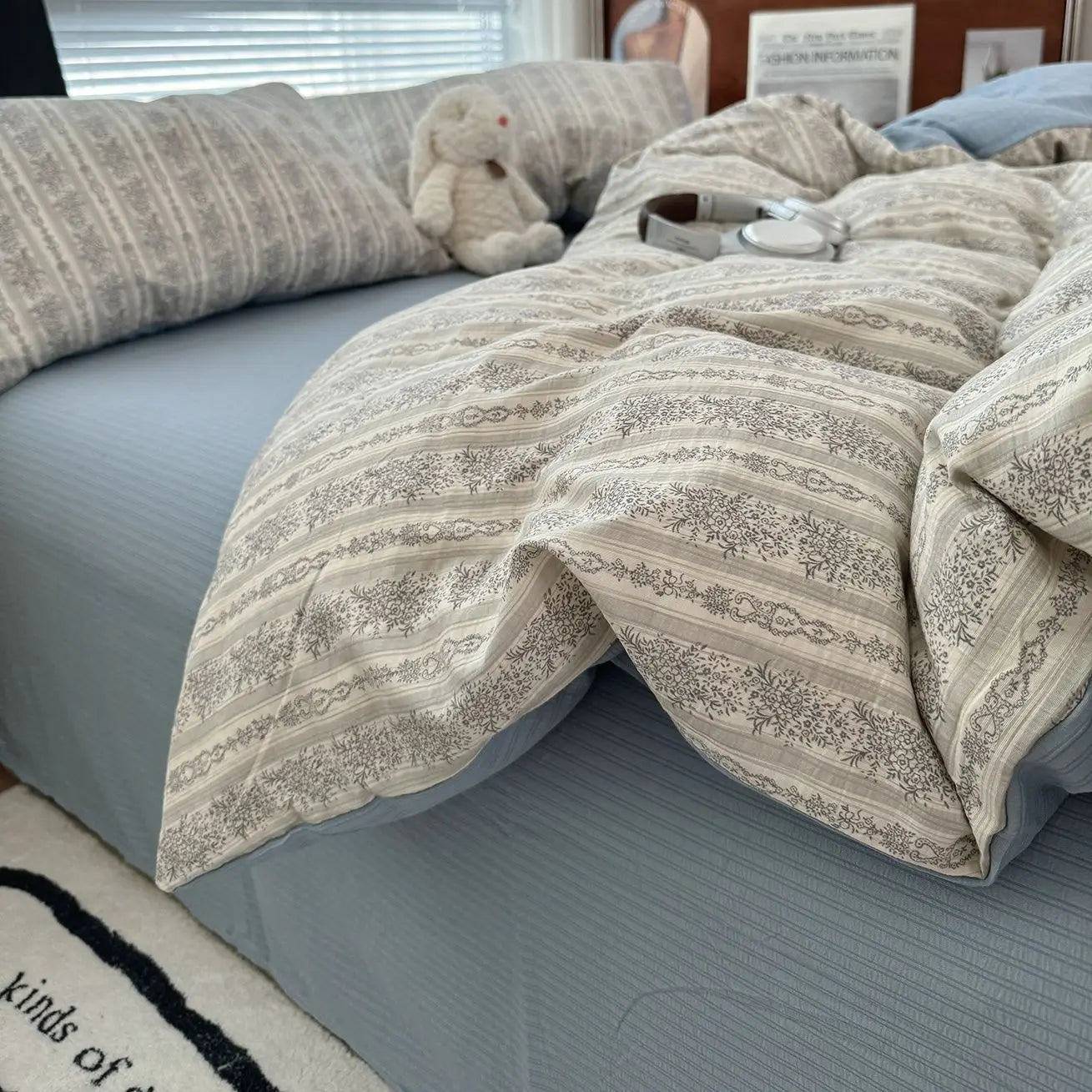 Duvet Cover Set A-class Ultra Soft Jacquard Double-layer Yarn
