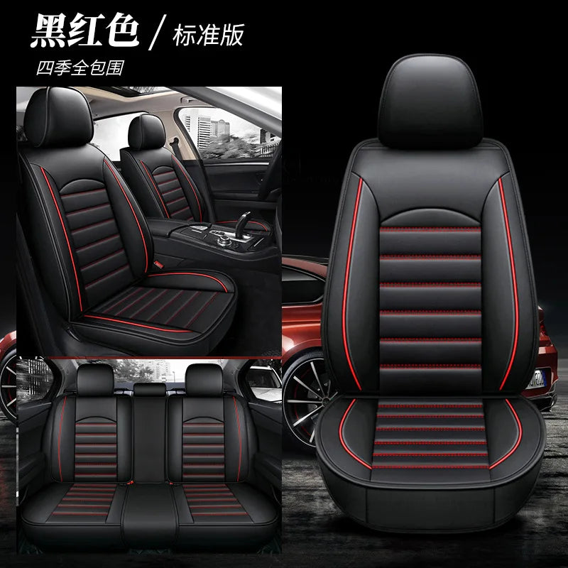 All Season Genuine Leather Full Coverage 5-Seater Car Seat Covers Summer Ready Universal Fit for Cars SUVs Trucks Premium Auto