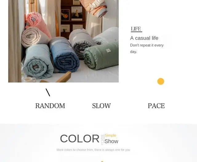 2025 New Japanese Polyester-Cotton Quilted Summer Duvet -
