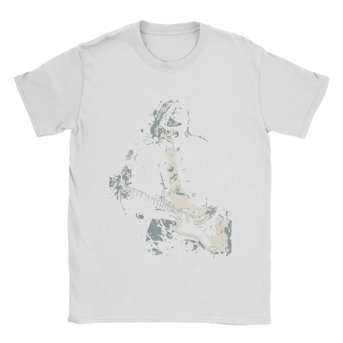 Men's Kurt Cobain Guitar T Shirts Cotton Clothes Amazing Short Sleeve Round Collar Tees Original T-Shirt