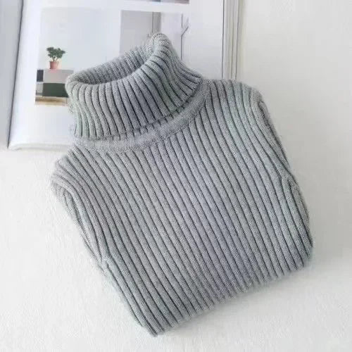 2025 New Sweater Kids Sweaters Autumn Girls Turtleneck Sweaters