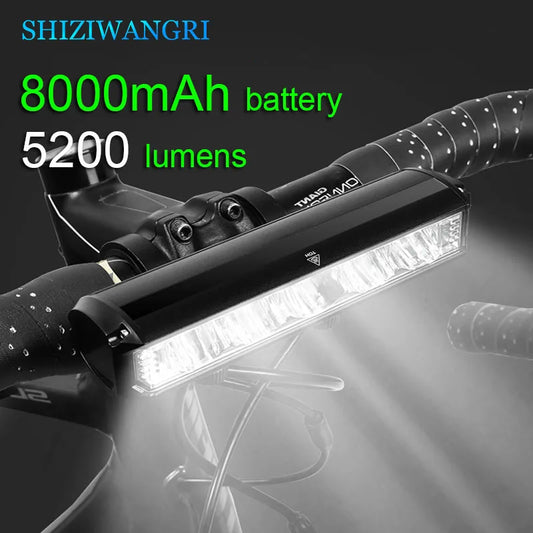 8000mAh 5 LED 5*P90 Bike Light Waterproof USB Rechargeable LED