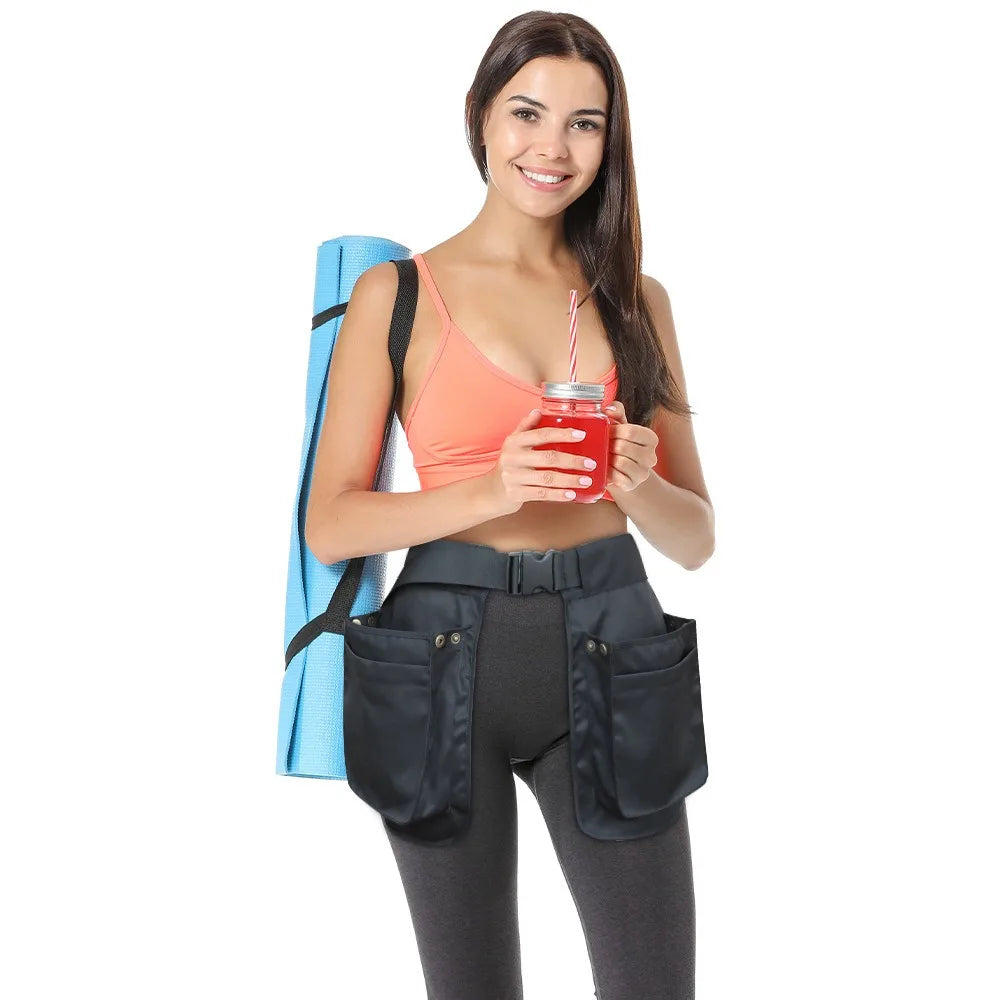 Sports Fashion Waist Bag with Multi-Pockets and Zipper