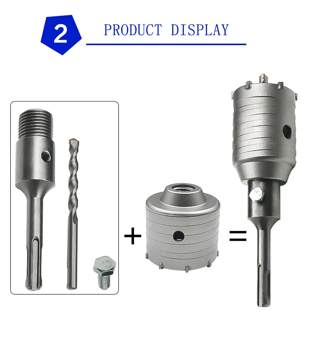 SDS Concrete Hole Saw 30-160mm Electric