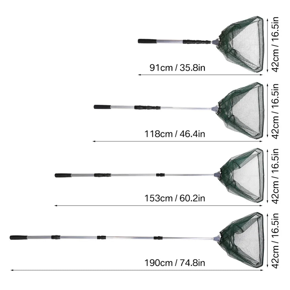 190cm 92cm 55cm Telescopic Landing Net Folding Fishing Pole