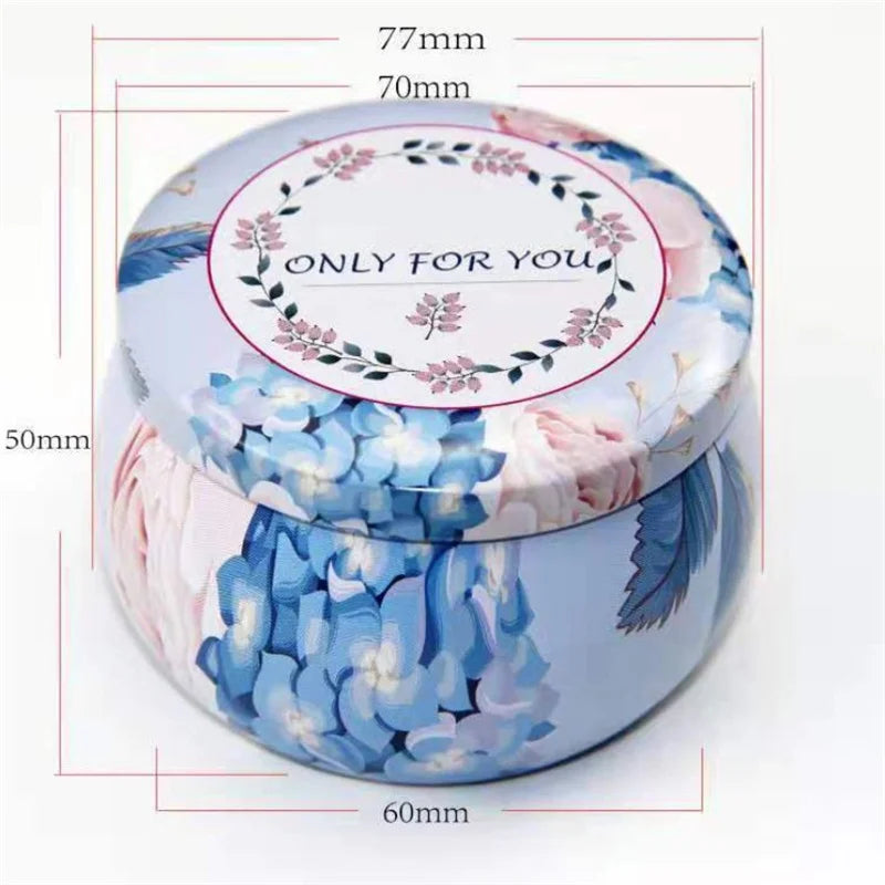 Scented candles Empty Box with flowers