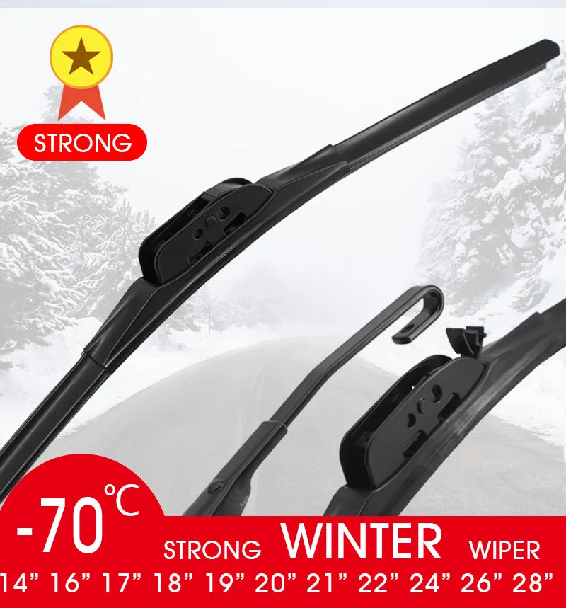 Winter Sneeuw Auto Wisserblad U-haak Natuurlijke Rubberen