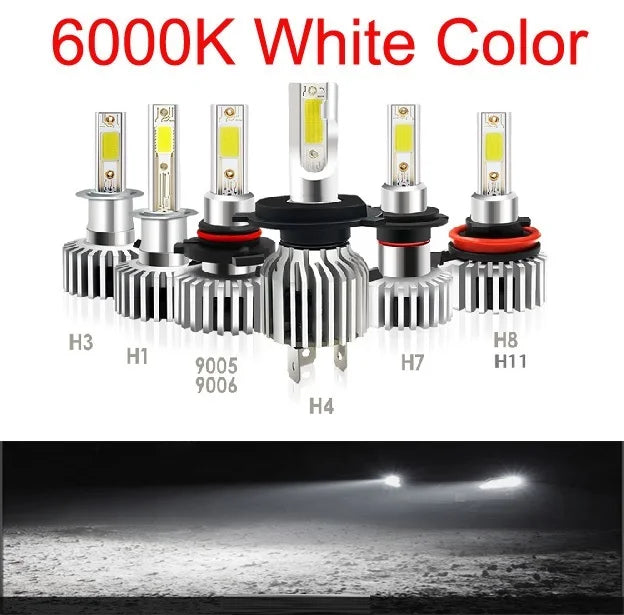 2pcs 60W 12000LM Car LED Headlight Bulbs