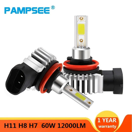 2pcs 60W 12000LM Car LED Headlight