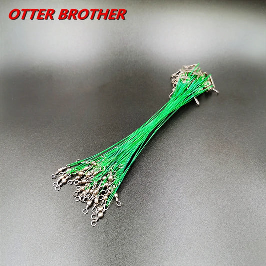5pcs 15/20/25/30cm Stainless Steel Wire Leader Fishing