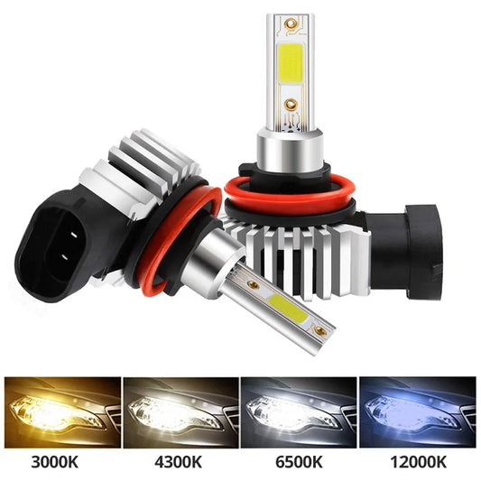 2pcs 60W 12000LM Car LED Headlight Bulbs