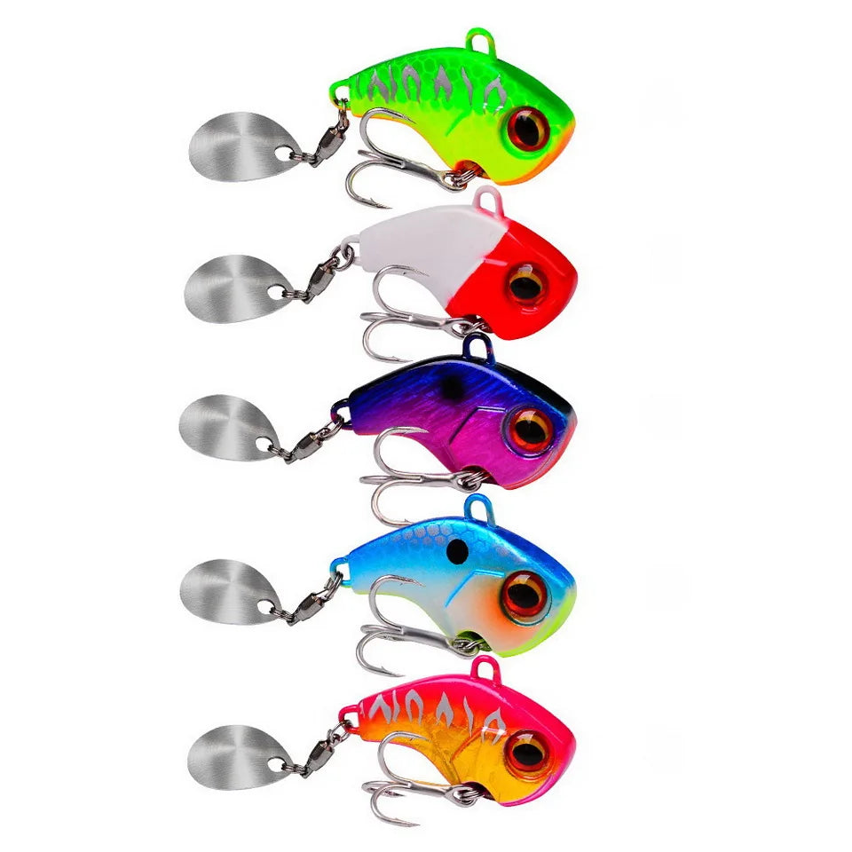Fishing Lures Wobble Rotating Metal Vib Vibration