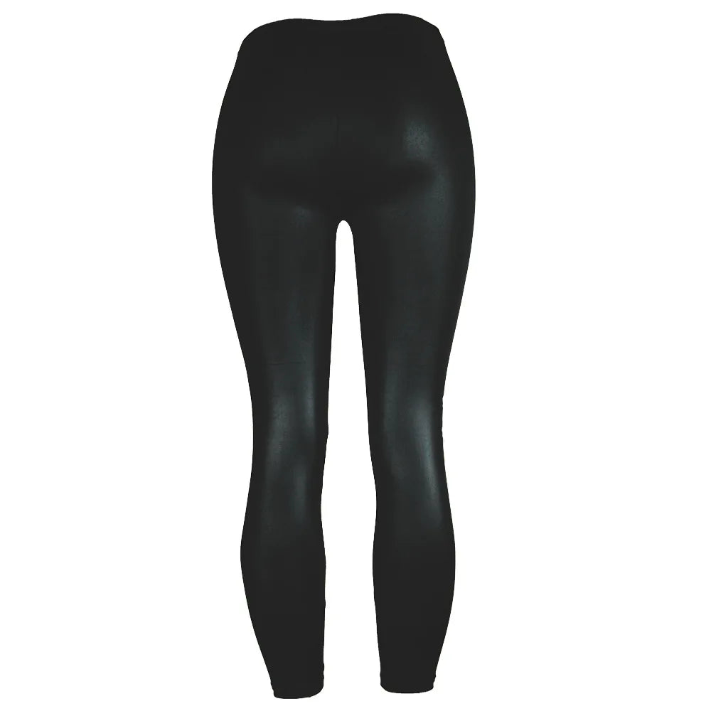 Dames leren leggings broek gekleurde heup-omhoog