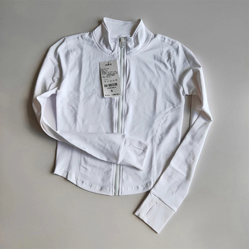 Women Sports Jacket  Running Sport Coat Long Sleeve Fitnes Tops