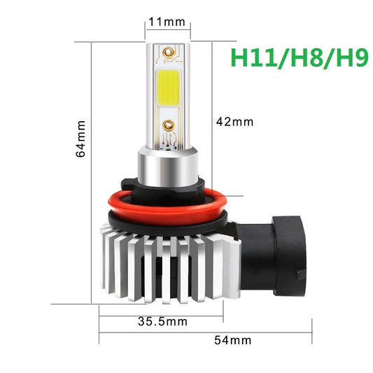 2pcs 60W 12000LM Car LED Headlight