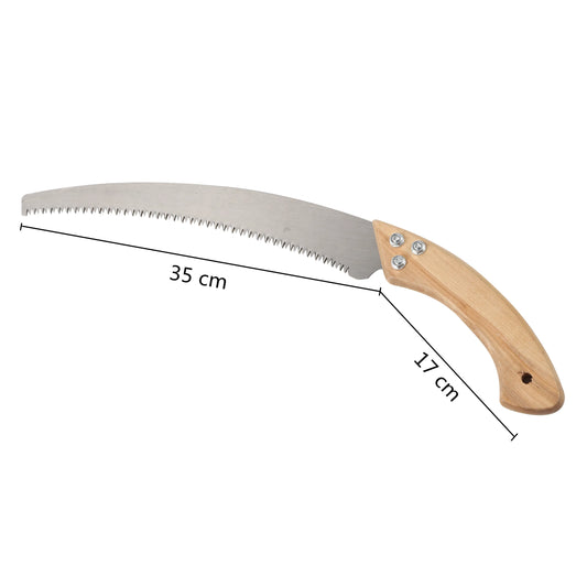 Wood Handle 3 Cutting Edges Pruning Hand Saw Portable Tree Trimmers Outdoor