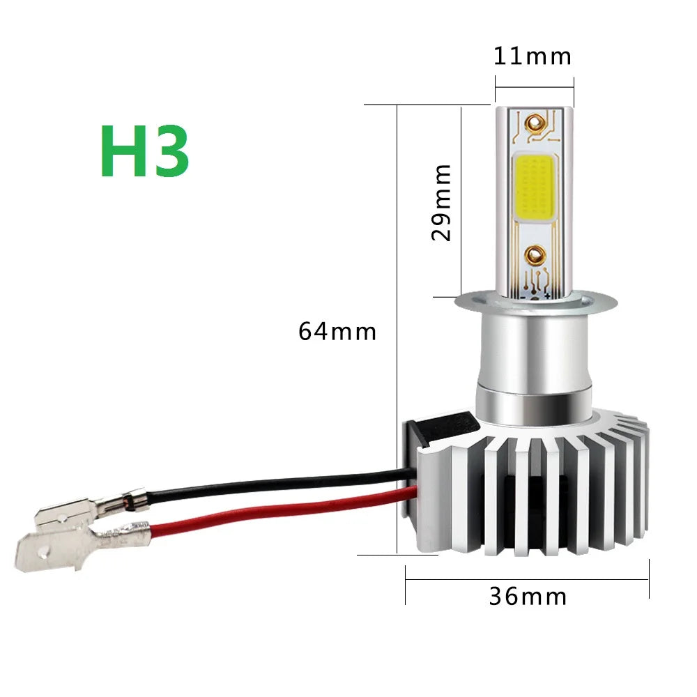 2pcs 60W 12000LM Car LED Headlight Bulbs