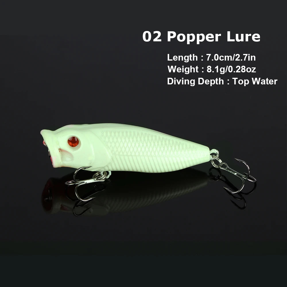 Goture 5pcs/lot Night Fishing Lure Kits
