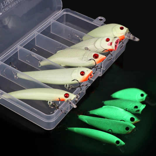 Goture 5pcs/lot Night Fishing Lure Kits