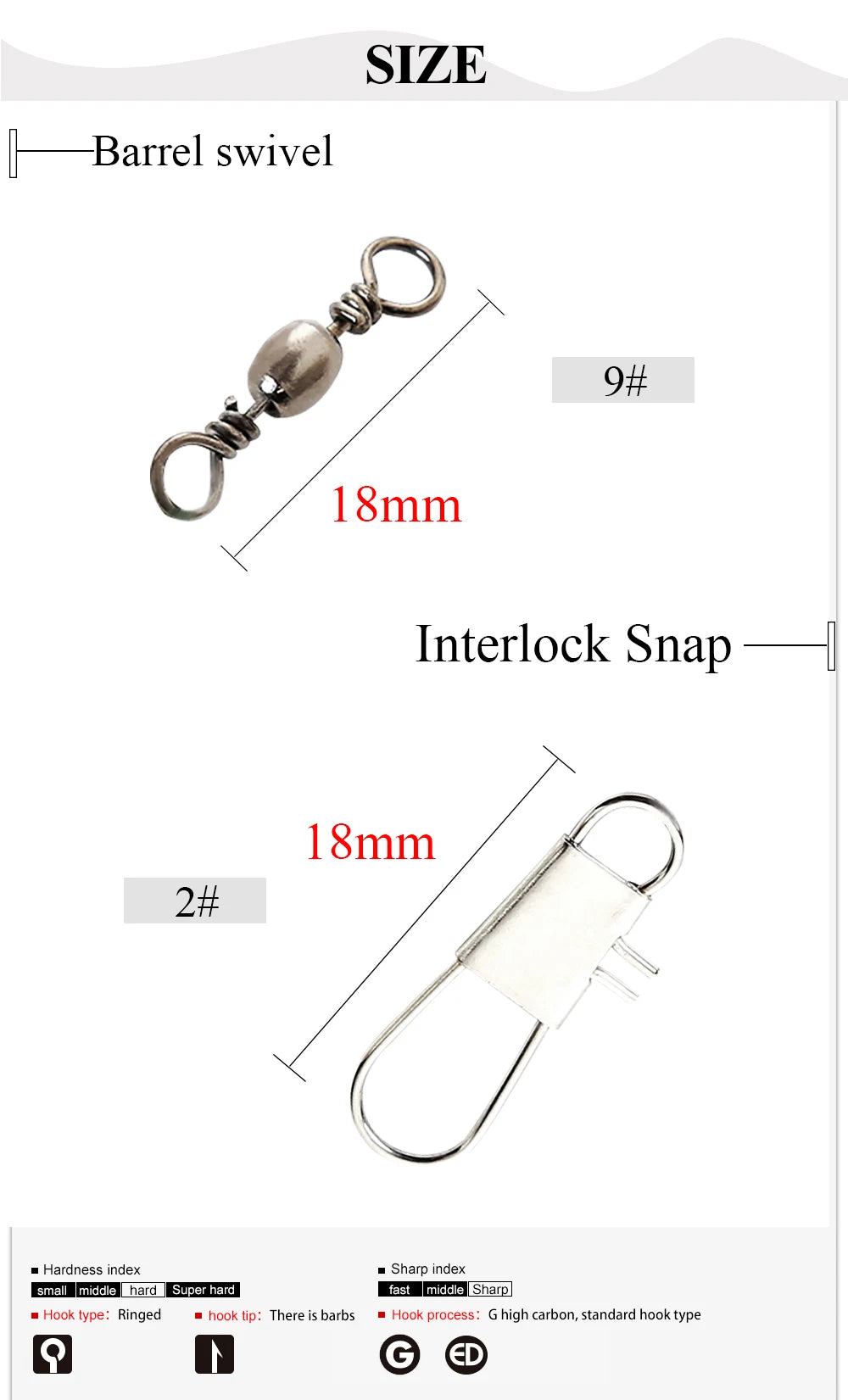 NGB 10pcs Stainless Steel Leash Fishing Wire Leader With Swivel
