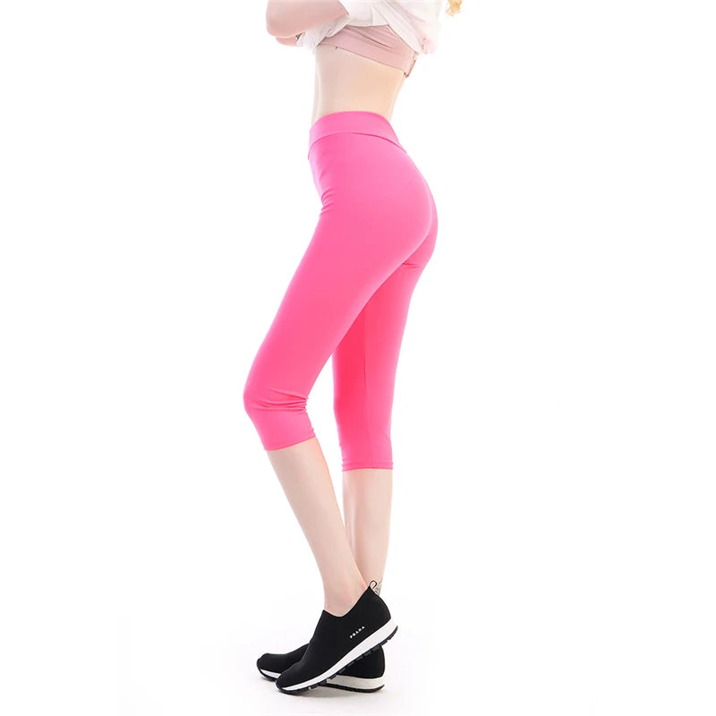 Breathable Push Up Leggins Women Calf Pants