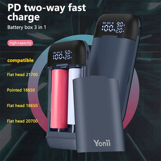 18W Fast Charging Case 18650 Battery Charger Case
