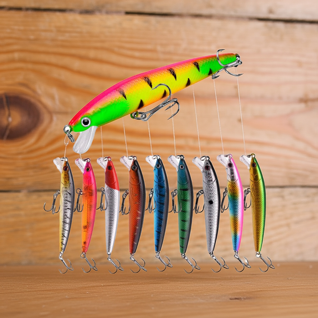 10 Pcs Fishing Lure Set Mini Fishing