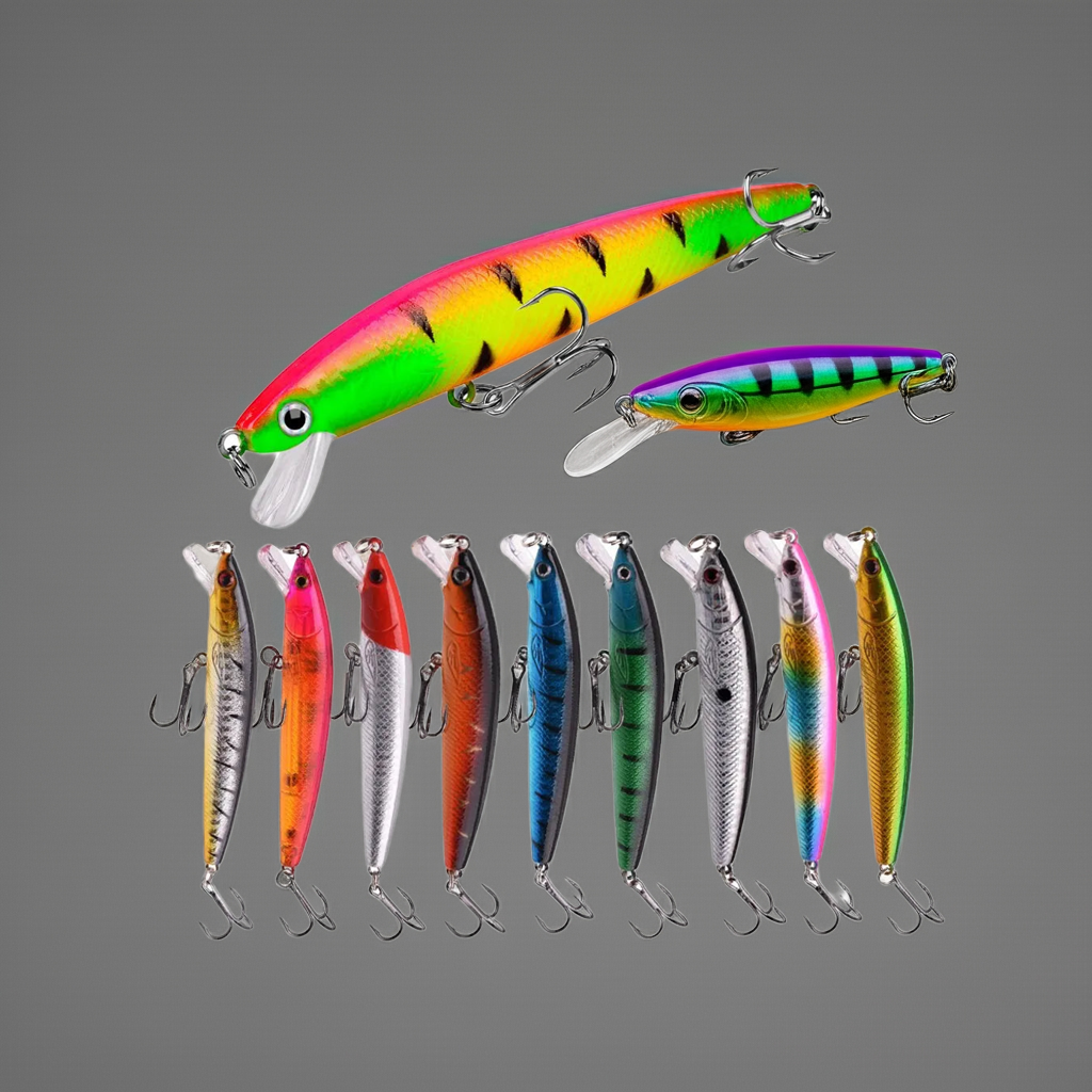 10 Pcs Fishing Lure Set Mini Fishing