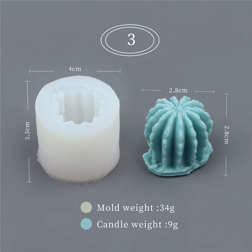 17 Styles Succulent Plants Silicone Candle