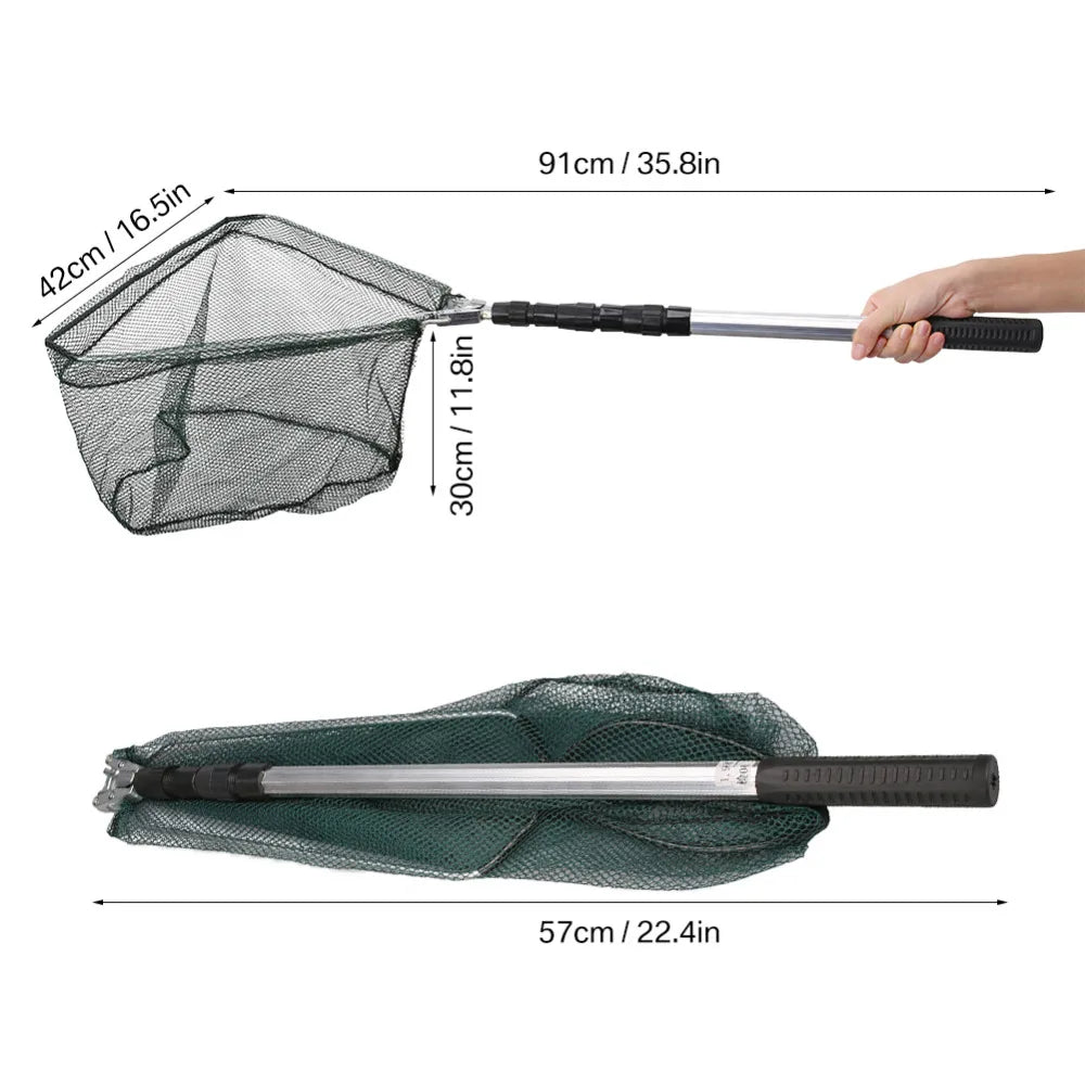 190cm 92cm 55cm Telescopic Landing Net Folding Fishing Pole