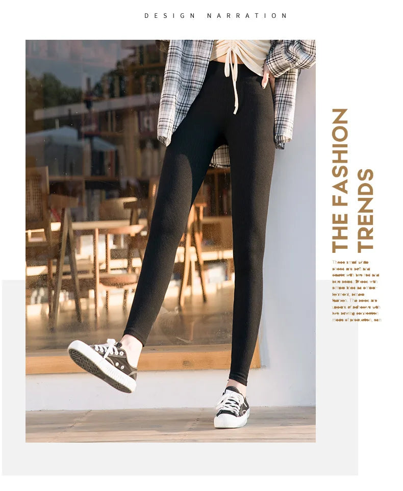 Ribbed leggings for women 2025 high waist