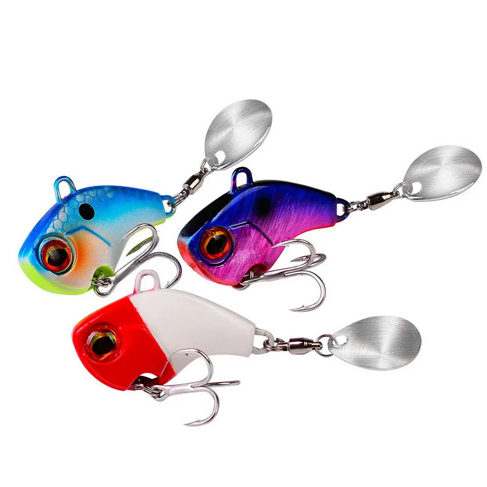 Fishing Lures Wobble Rotating Metal Vib Vibration