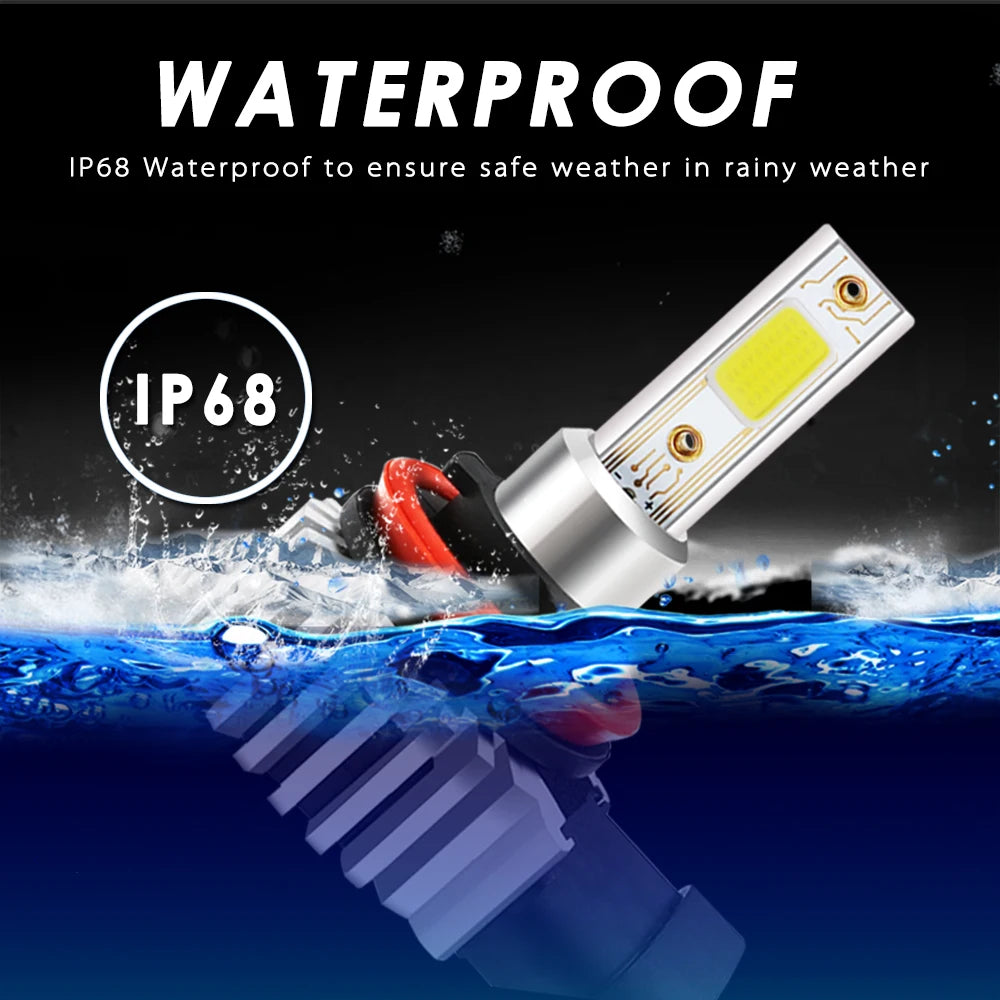 2pcs 60W 12000LM Car LED Headlight Bulbs